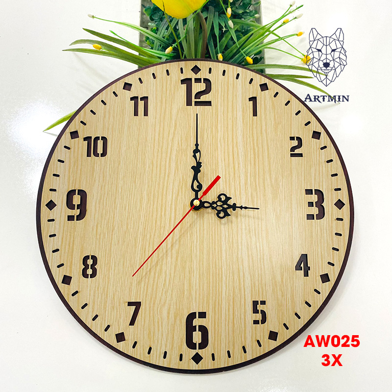 AW025 - Đồng Hồ Gỗ Treo Tường – Décor Trang Trí New Design