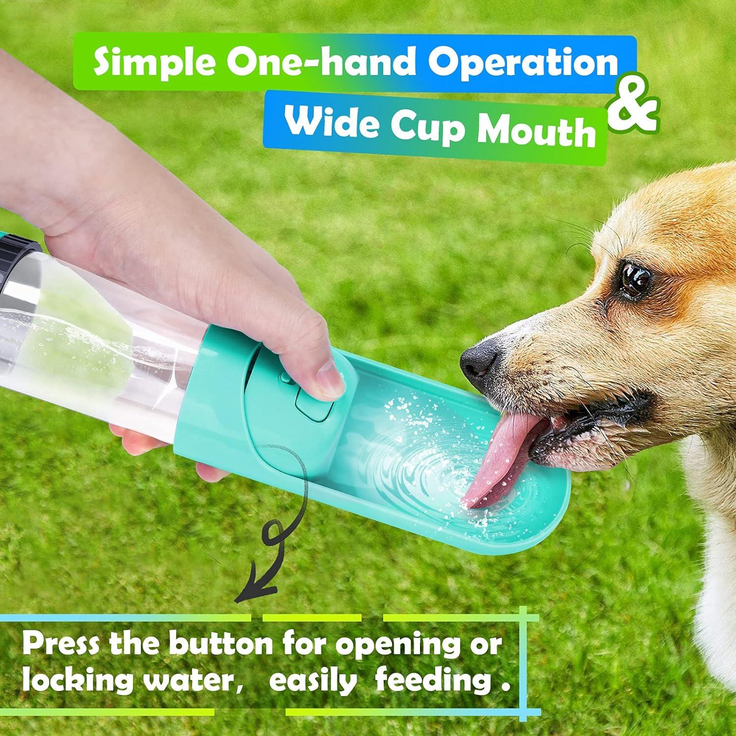 Bình Nước Cho Chó, Bình Nước Du Lịch Di Động 300+130ML Cho Chó Mèo Pet Walk Travel