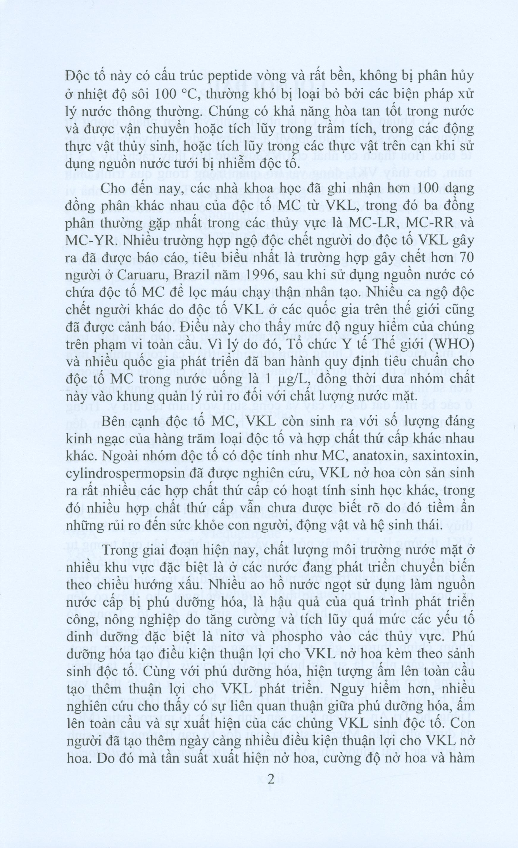 Độc Tố Và Các Hợp Chất Thứ Cấp Từ Vi Khuẩn Lam