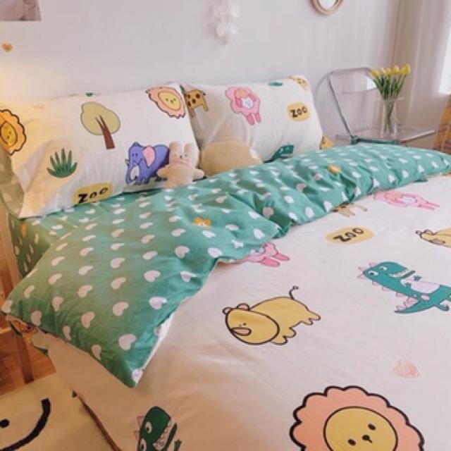 Set Cotton Living Hàng Nhập Khẩu Cao Cấp 4 Món Hươu Cao Cổ