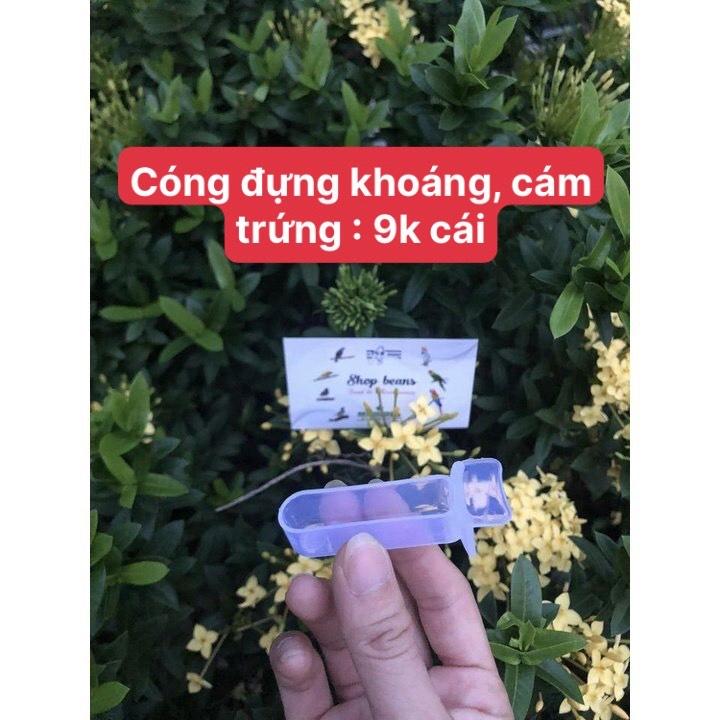 10 Cóng nhỏ đựng thuốc, vitamin, khoáng, cám trứng cho chim