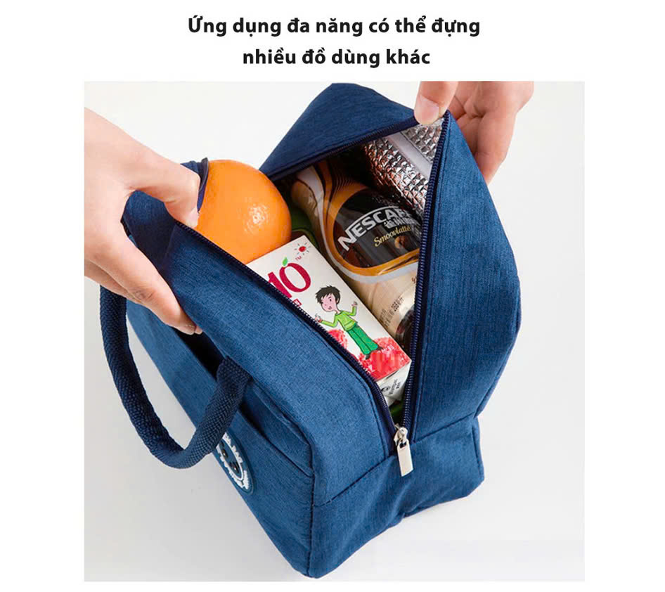 Túi Đựng Hộp Cơm Giữ Nhiệt 2 Ngăn – Chọn Màu - Túi Giữ Nhiệt Cho Cặp Lồng Cơm 2 Tầng Chống Thấm Nước