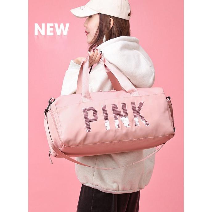 Túi thể thao túi trống túi du lịch Tập gym Pink siêu đẹp có ngăn đựng giày cao cấp