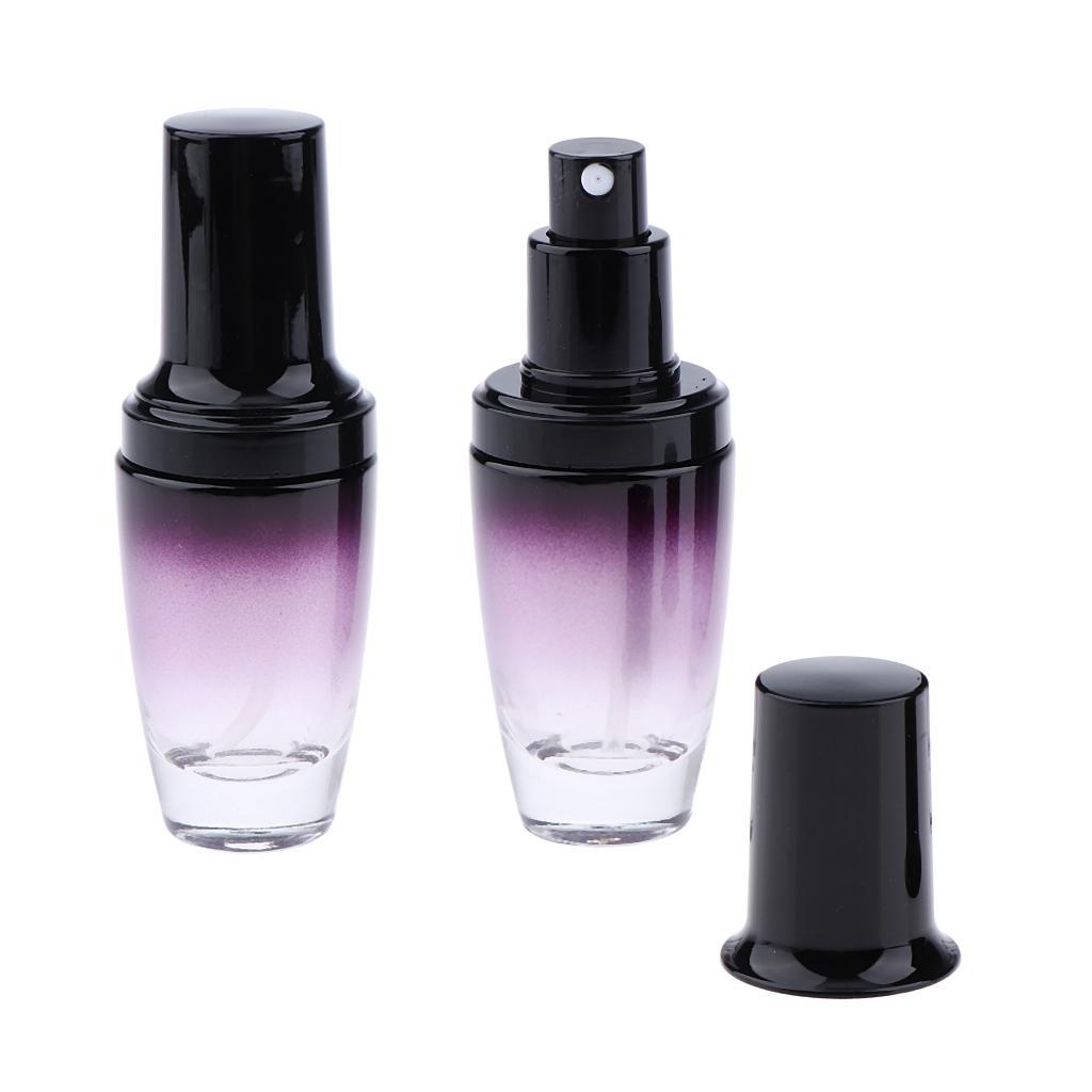 2Pcs Glass Perfume Empty Bottle Atomizer Pump Sprayer Refillable Travel