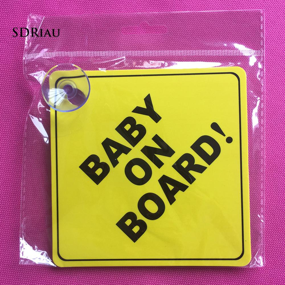 Sticker Dán Cửa Sổ Xe Hơi Trang Trí Hình Bảng Chữ Baby On Board