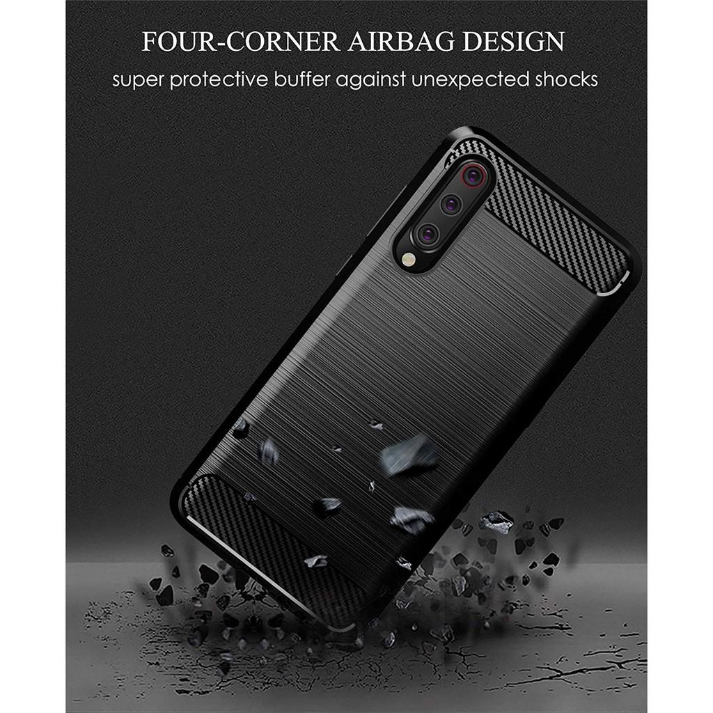 Ốp lưng cho Xiaomi Mi 9 SE dẻo Carbon phay xước chống sốc chống vân
