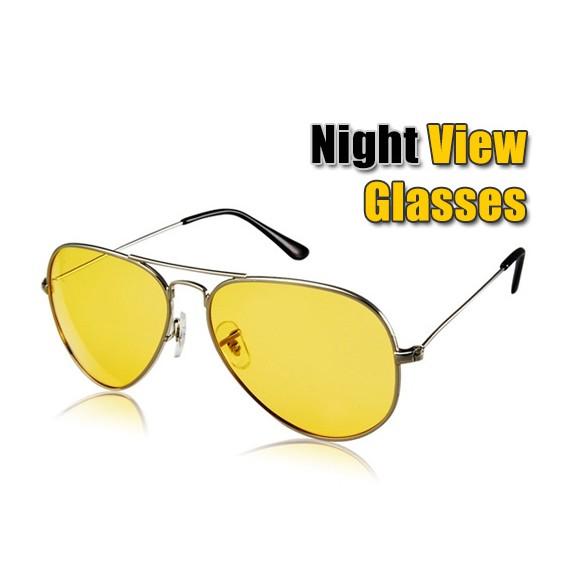 BỘ 2 MẮT KÍNH ĐI ĐÊM NIGHT VIEW GLASSES (MÀU VÀNG)