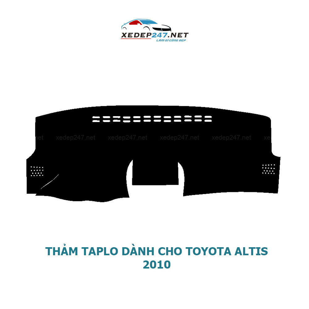 Thảm Taplo dành cho xe Toyota Altis 2001 đến 2010 chất liệu Nhung, da Carbon, da vân gỗ