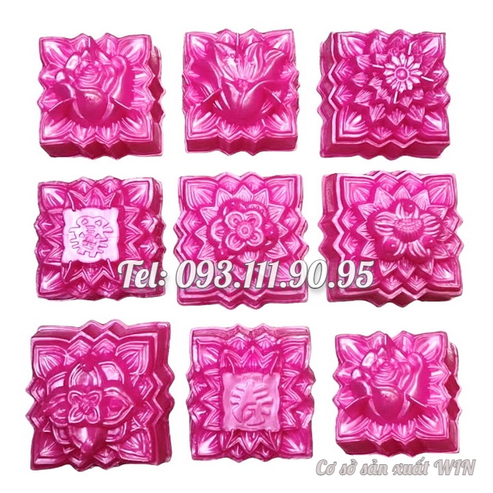 Bộ khuôn rau câu trung thu - Khuôn hồng loại 10 cm - Mã số 1042