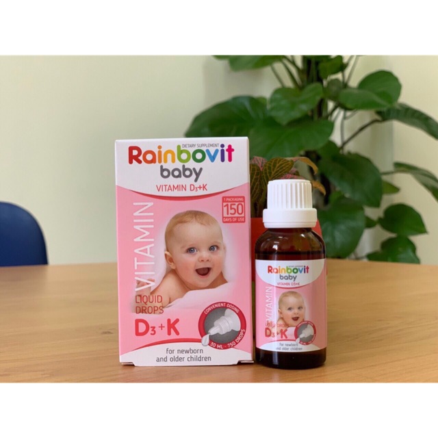 VITAMIN D3 + K RAINBOVIT BABY 30ML - NHẬP KHẨU BA LAN