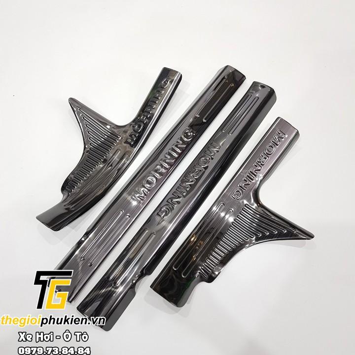 Bộ Ốp bậc cửa, Nẹp bước chân KIA Morning 2012-2019 - Mẫu Titan