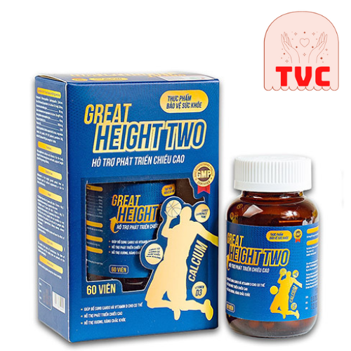 Combo 2 Hộp Great Height Two - Thực Phẩm Hỗ Trợ Tăng Chiều Cao Cho Trẻ