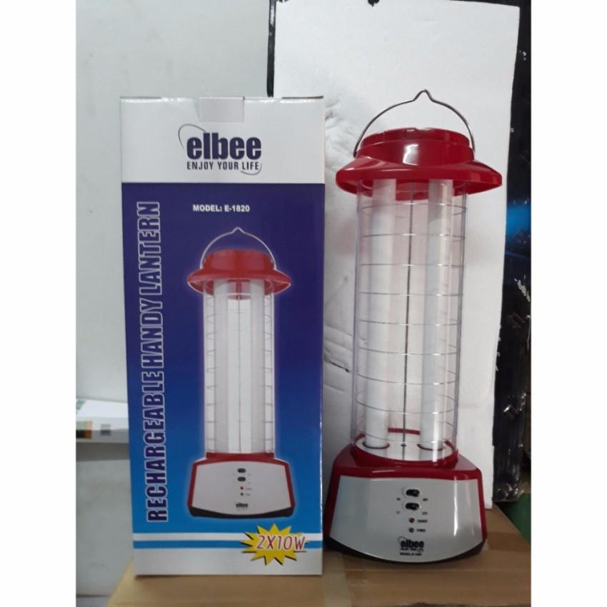 Đèn tích điện Elbee E-1820 2 bóng tích điện