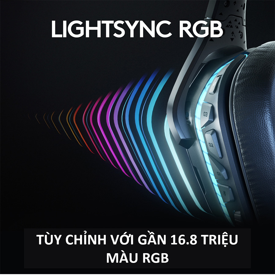 Tai nghe game RGB có dây Logitech G633s - Âm vòm 7.1, màn loa 50mm, 3 nút lập trình, Mic to rõ - Hàng chính hãng