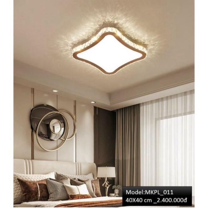 MKPL 011+ 012 - Đèn mâm áp trần phale chuẩn K9 trang trí phòng khách, đèn trần buồng nghỉ DT HQ