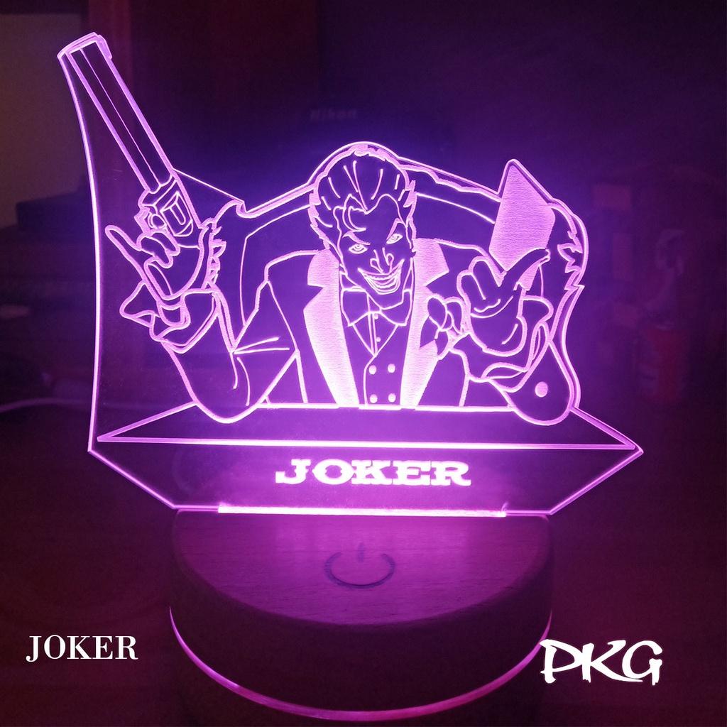 Đèn Ngủ Led 3D tướng JOKER Liên Quân Arena Of Valor cảm ứng có điều khiển từ xa nháy 16 màu 4 chế độ nháy