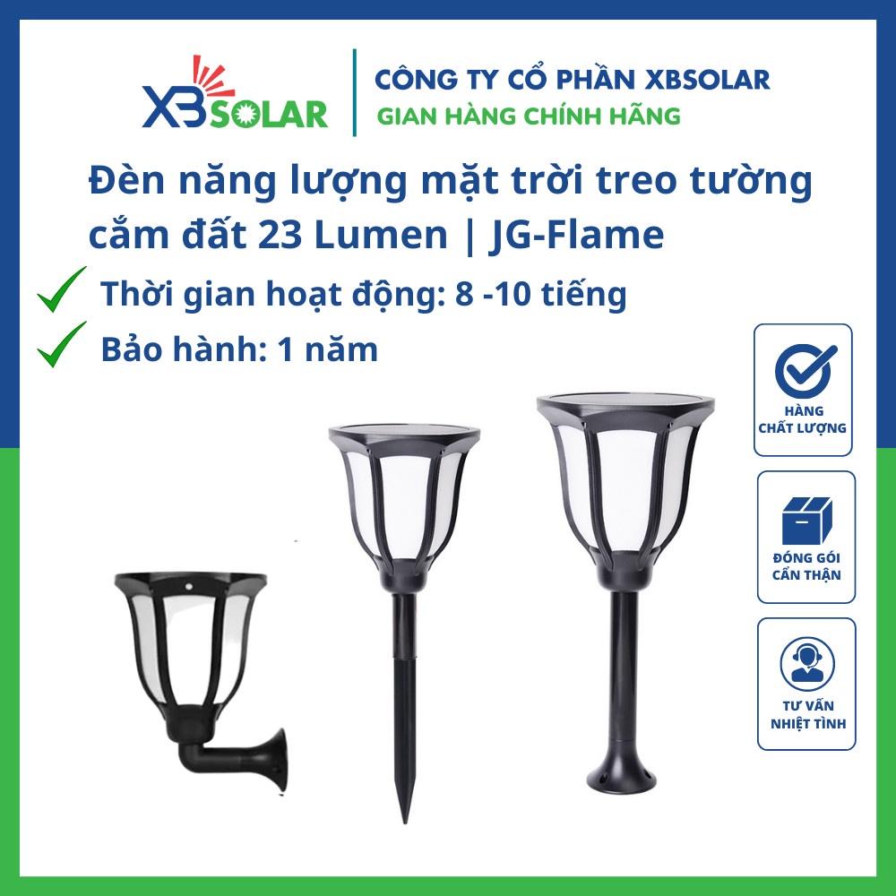 Đèn năng lượng mặt trời treo tường/cắm đất 23 Lumen JG-Flame cảm biến CDR
