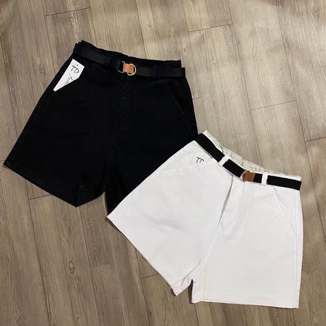 Quần đùi shorts chất kaki jean kèm dây nịt, hình thật chụp sàn