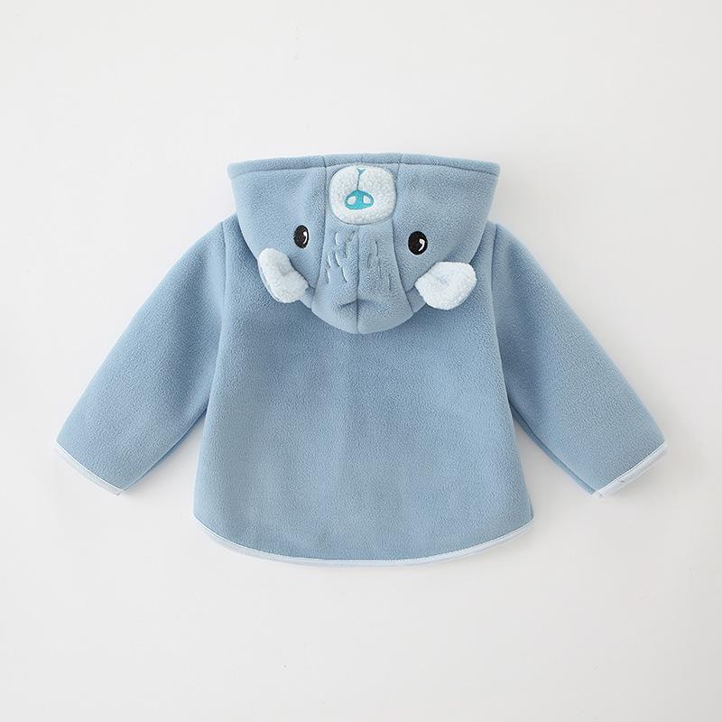 Mùa Thu Đông Bé Gái Và Bé Trai Cực Khoác Nỉ Quần Áo Trẻ Em Plus Nỉ Ấm Trùm Đầu Hình Thú Hoạt Hình Áo Khoác