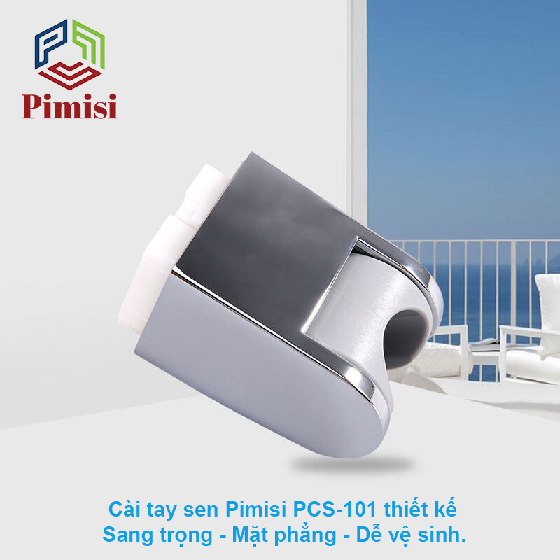 Giá Đỡ Vòi Sen Tắm Pimisi PCS-101 Điều Chỉnh Gập Hướng Tay Sen Cài Cho Vòi Hoa Sen Tắm Gắn Tường Mạ Màu Inox Sáng Bóng Dễ Vệ Sinh | Hàng Chính Hãng