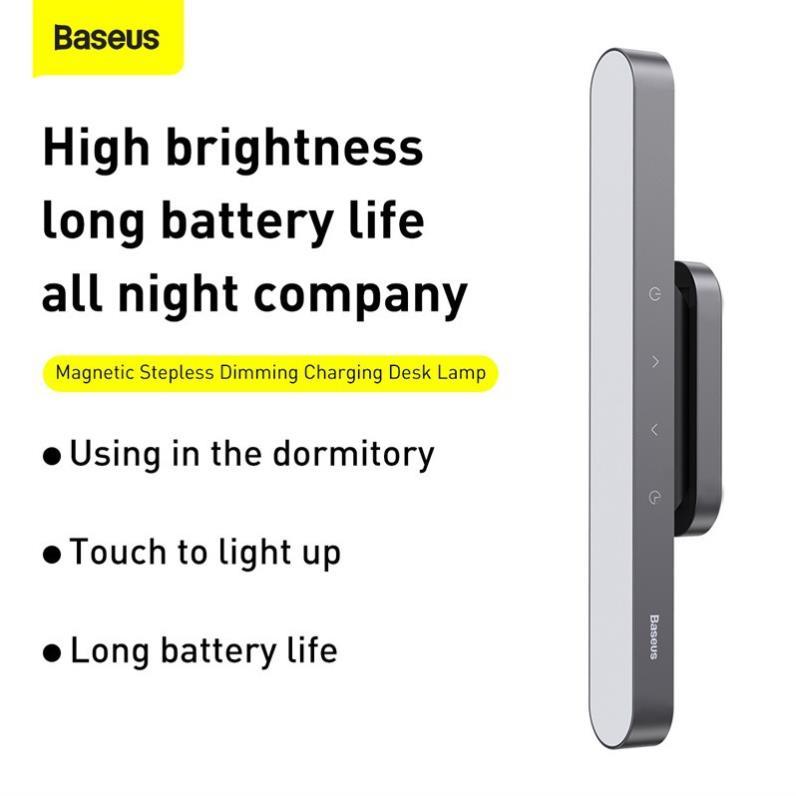 Baseus -BaseusMall VN Đèn treo đế hít nam châm Baseus Magnetic Stepless Dimming Charging Desk Lamp (Hàng chính hãng)