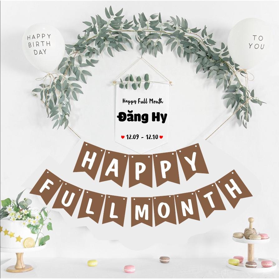 Dây chữ HAPPY FULL MONTH (Đầy tháng) bé trai/gái