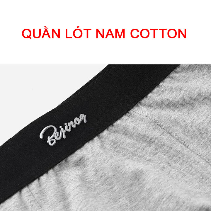 Combo 4 quần lót nam cotton mềm mại bền đẹp thoáng mát, đàn hồi thoáng khí