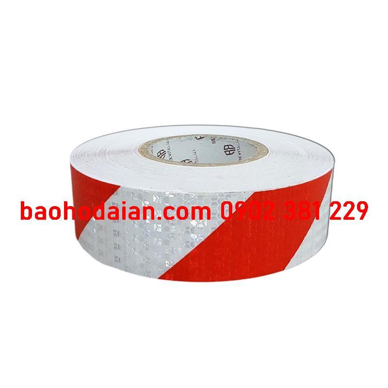 Băng keo phản quang sọc chéo chuyên dụng 5cm x 45m