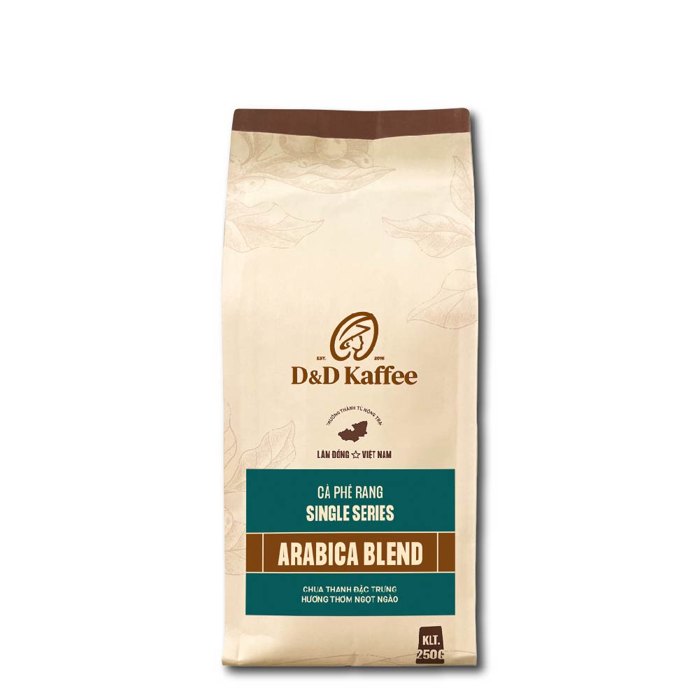 Cà phê Arabica Blend, cà phê nguyên chất 100% rang mộc, gói 250gr, D&amp;D Kaffee
