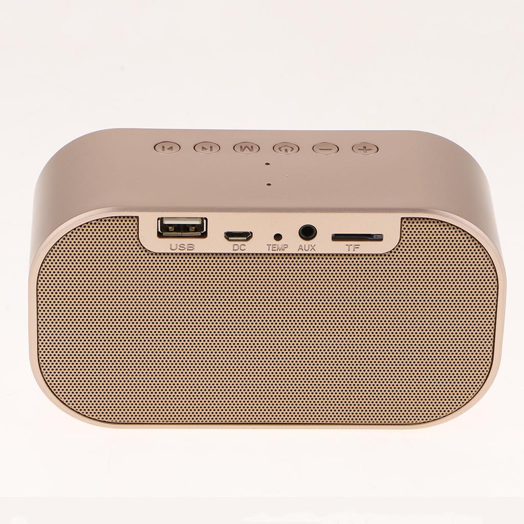 Wireless LED Mirror Surface Bluetooth Alarm Clock Speaker Table Clock for Home Office Decoration