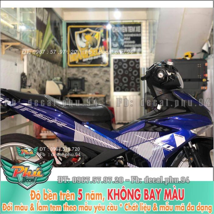 Tem rời Exciter 150 Sniper Xanh trắng Gp  -1