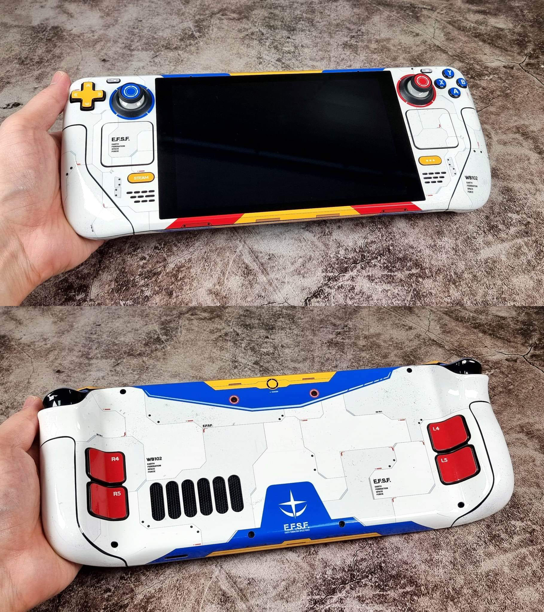 Skin decal dán Steam Deck mẫu Gundam (dễ dán, đã cắt sẵn chuẩn theo khuôn máy)