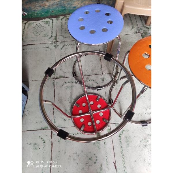 Ghế đôn inox mặt nhựa cao cấp