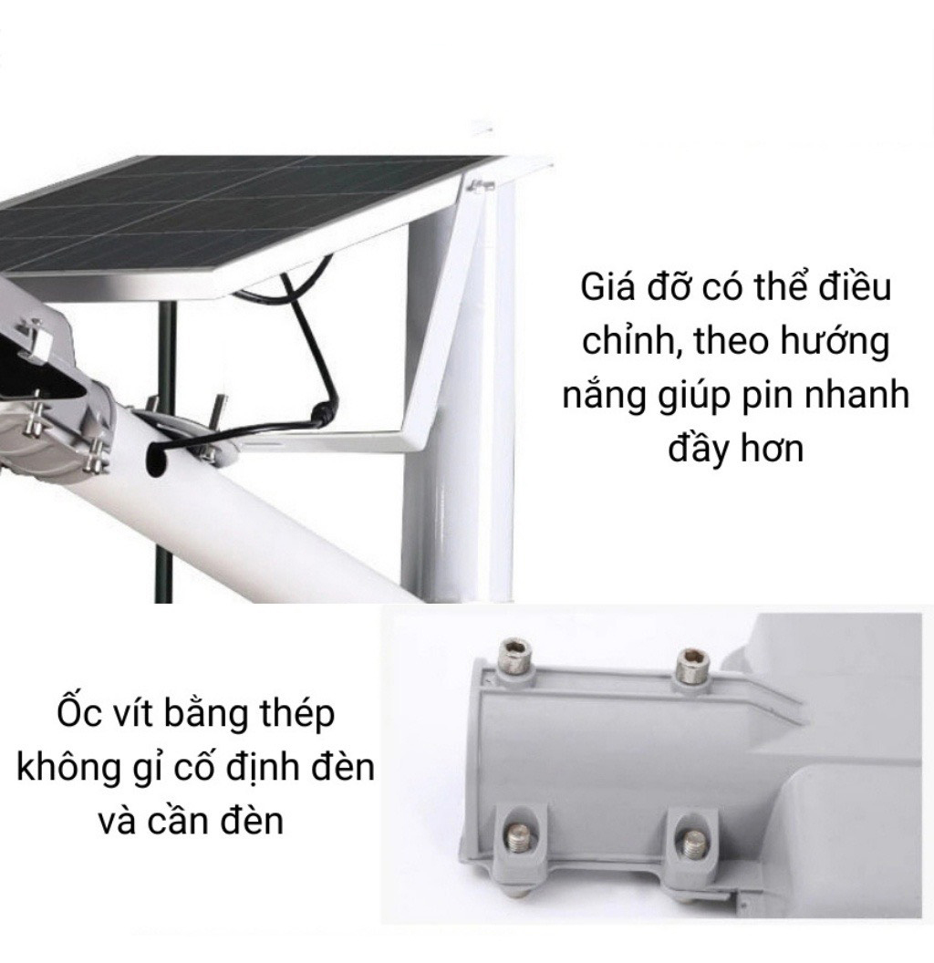 Đèn năng lượng mặt trời phi thuyền 400W, Vỏ nhôm nguyên khối ,Tấm pin rời , Ánh sáng trắng.