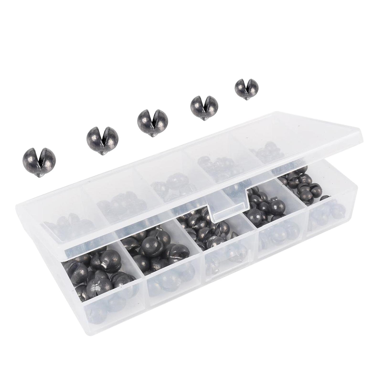 2x100/120Pcs Fishing Sinker Lead Split Shot Sinker Lead Weight Tackles 120pcs