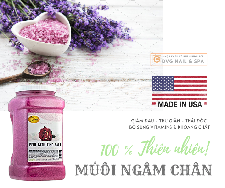 Muối tắm Pedi Bath Fine Salt mùi Hoa Hồng 3785 ml