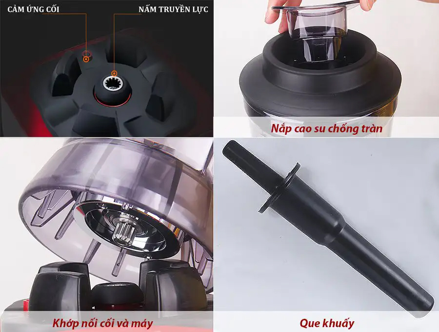 Máy xay sinh tố đậu nành công nghiệp Fuki 3000W FK-3000 (Màu đỏ) - Hàng chính hãng