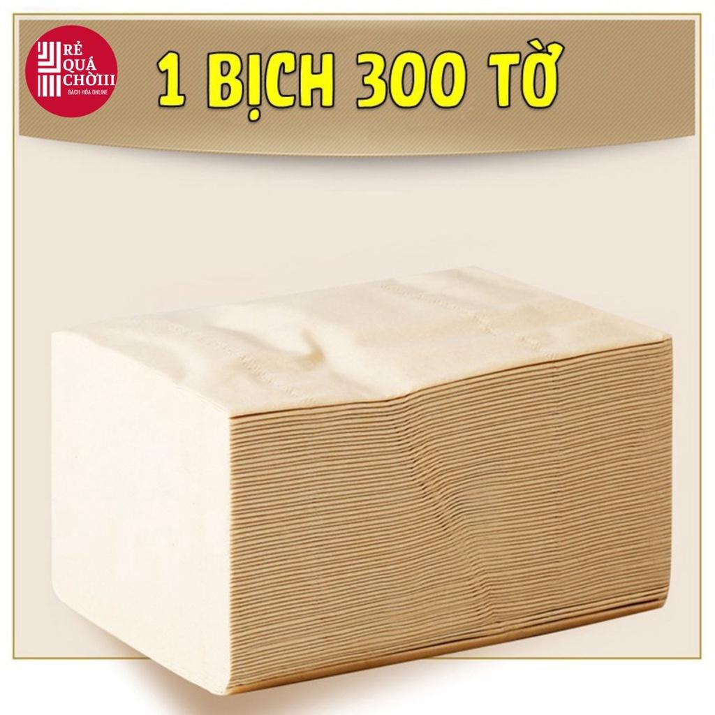 1 Gói giấy ăn gấu trúc 300 tờ, không chất tẩy rửa, siêu dai mịn ~ Mã : 016