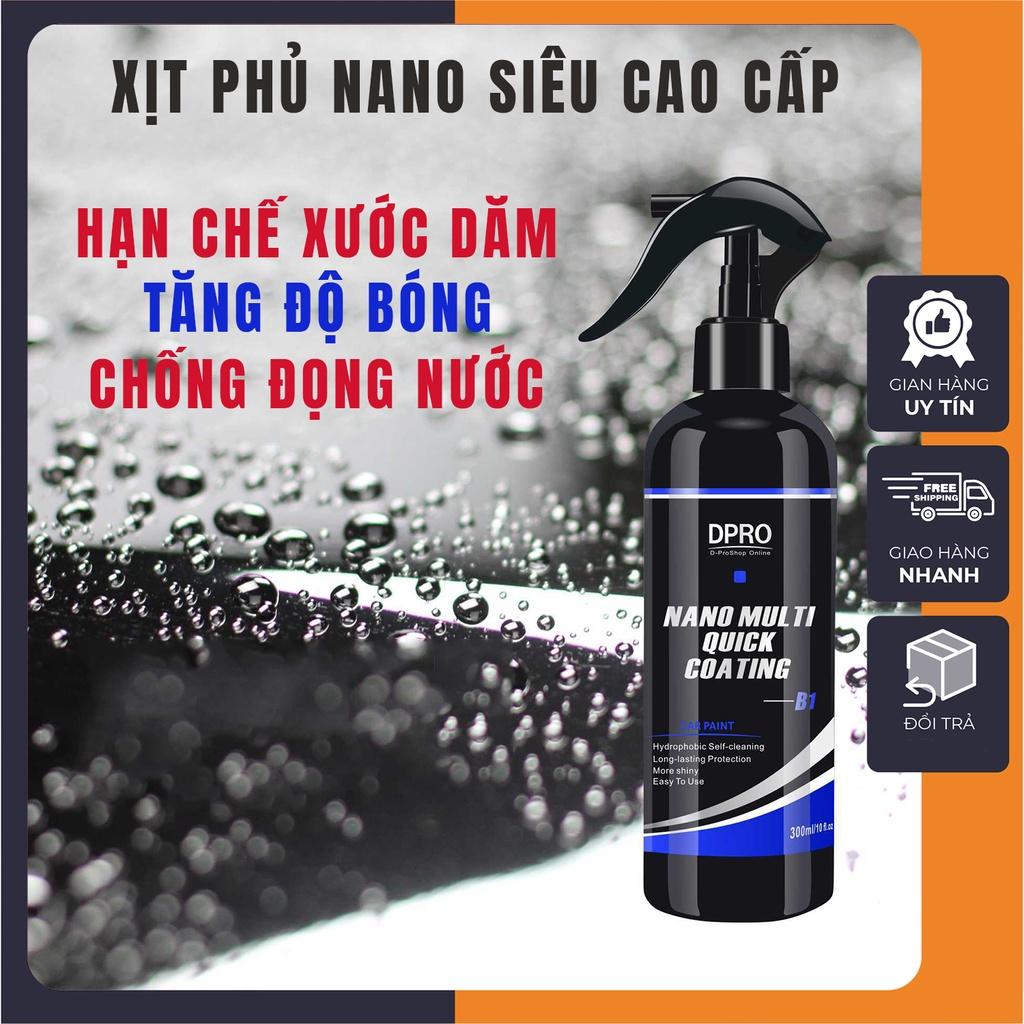 Bình Xịt Nano Ceramic Wax Phủ Nano Ô Tô Chống Nước Bẩn Xịt Bóng Xe Máy Phủ Bóng Xe Hơi ST025