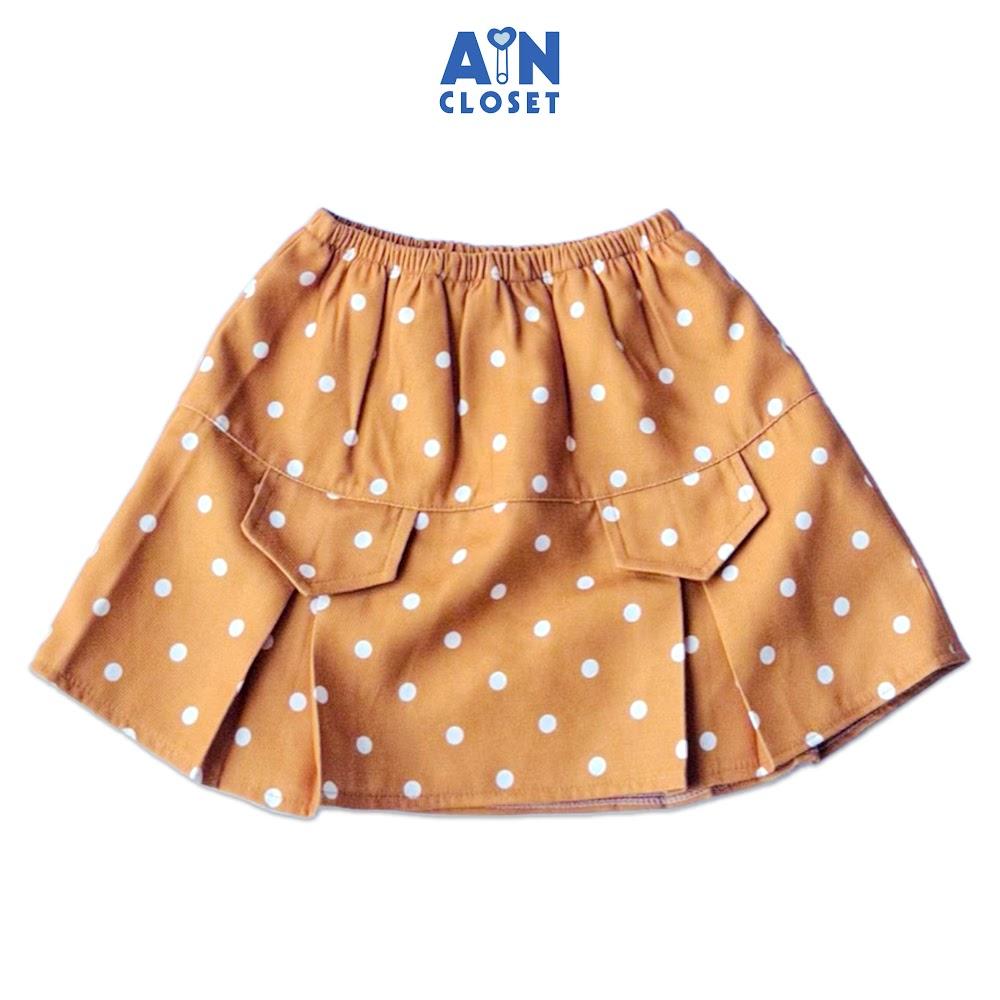 Chân váy Ngắn bé gái họa tiết Bi Vàng Nhung text - AICDBGVXIZDL - AIN Closet