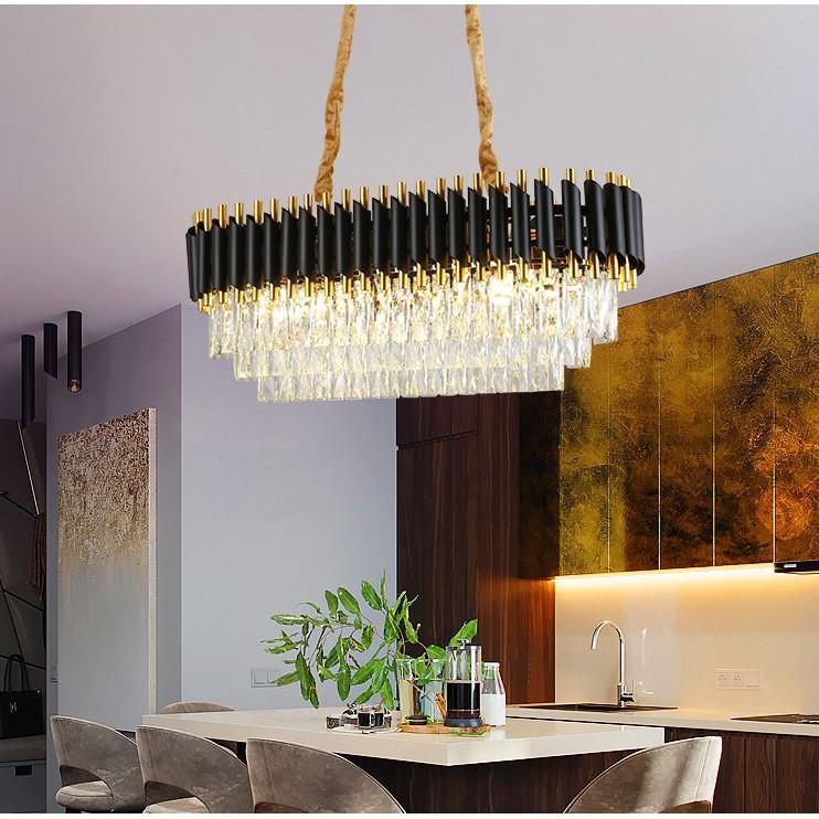 Đèn thả mâm XIOPA pha lê kiểu dáng sang trọng trang trí nội thất hiện đại - .