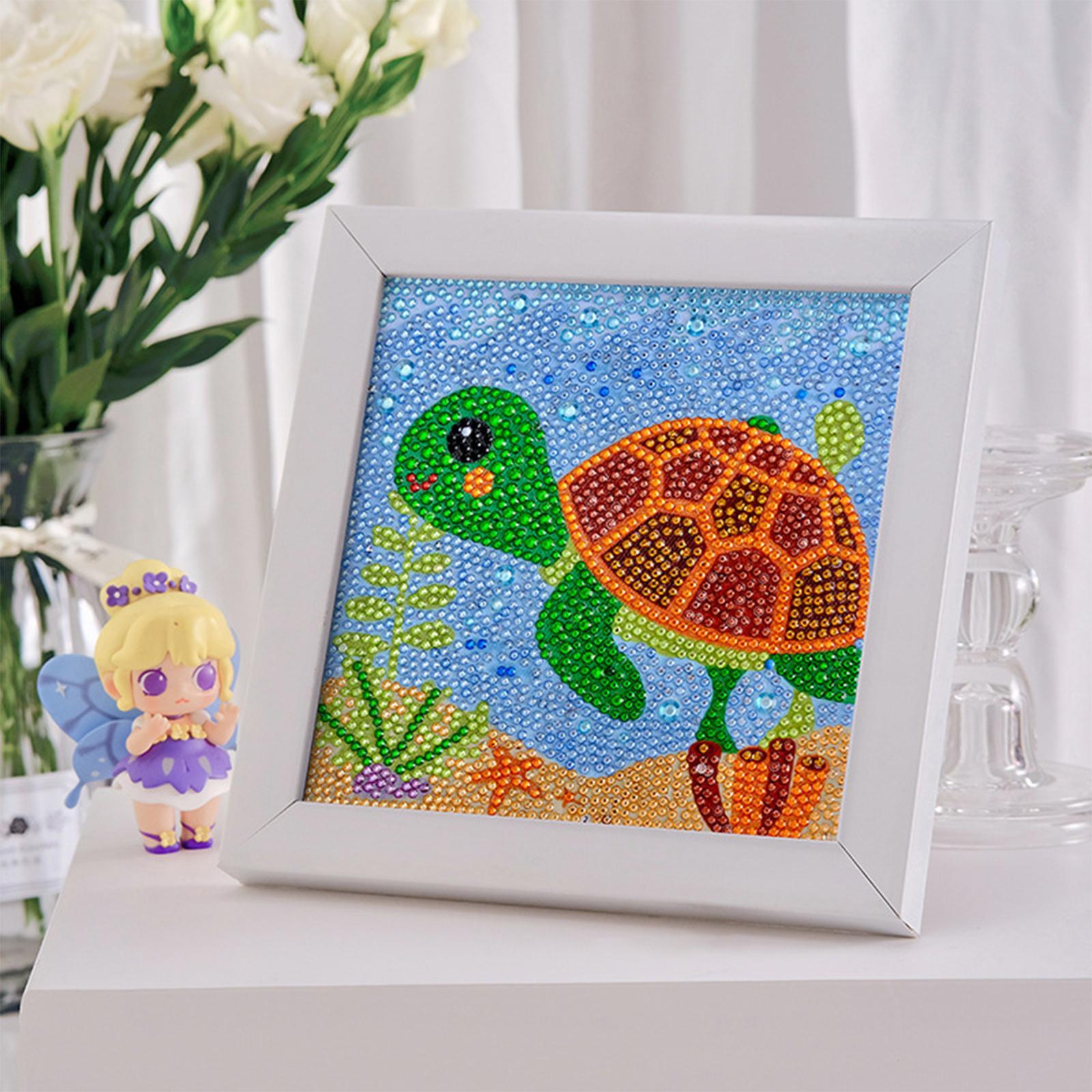 DIY 5D diamond paint Kit with Wooden Frame Cute for home Beginners