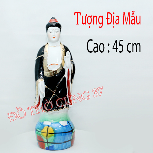 Tượng Địa Mẫu Nương Nương đứng - gốm sứ