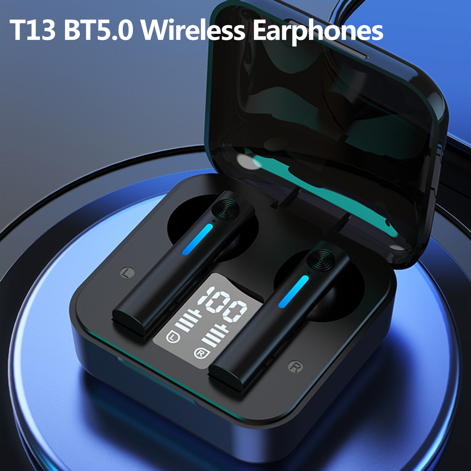 Tai Nghe Không Dây T13 BT5.0 Giảm Tiếng Ồn Cuộc Gọi Rõ Ràng Màn Hình Kỹ Thuật Số Cảm Ứng Dấu Vân Tay