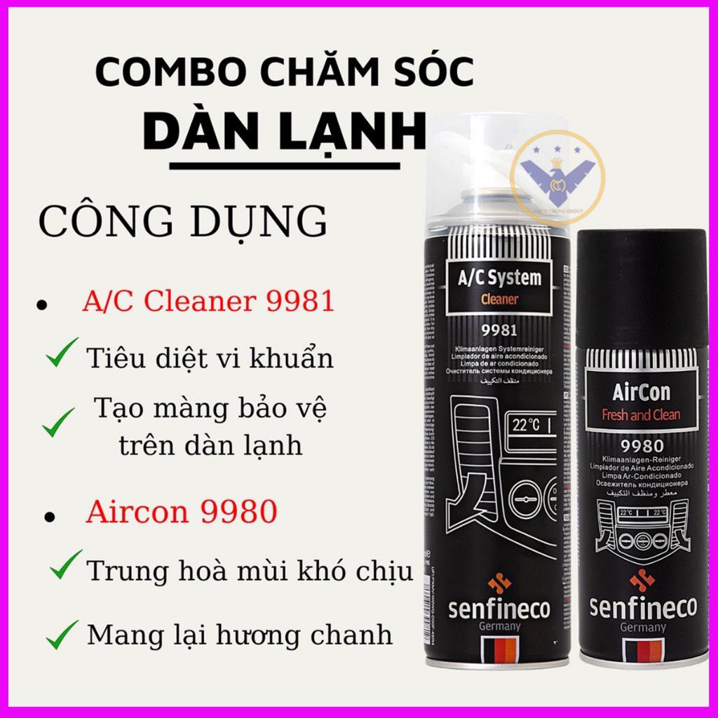 Dung dịch vệ sinh dàn lạnh Senfineco 9981 A/C System Cleaner 520ml - Made in Germany