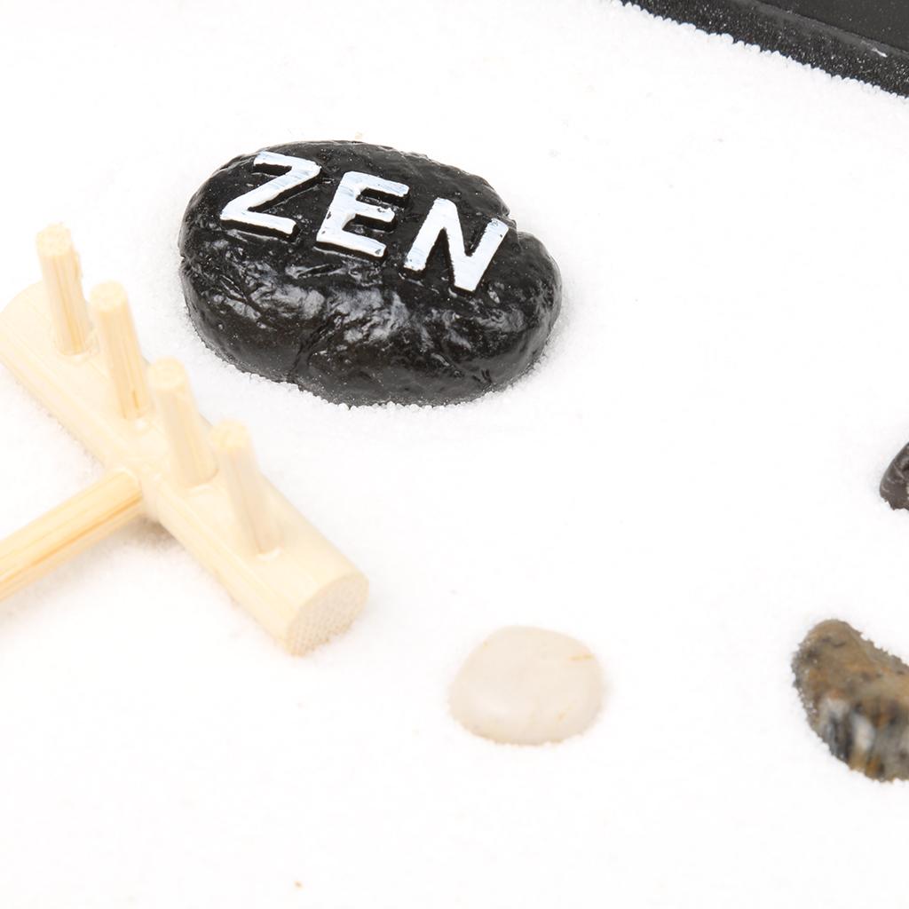 Egyp Cat Zen Garden Buddha Sand Rocks Rake Landscape Ornament - Feng Shui #2
