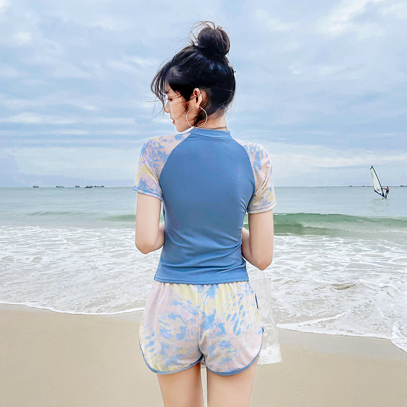 Đồ bơi nữ kín đáo che bụng đi biển, Bikini nữ hai mảnh thời trang cao cấp vải co giãn mềm mại