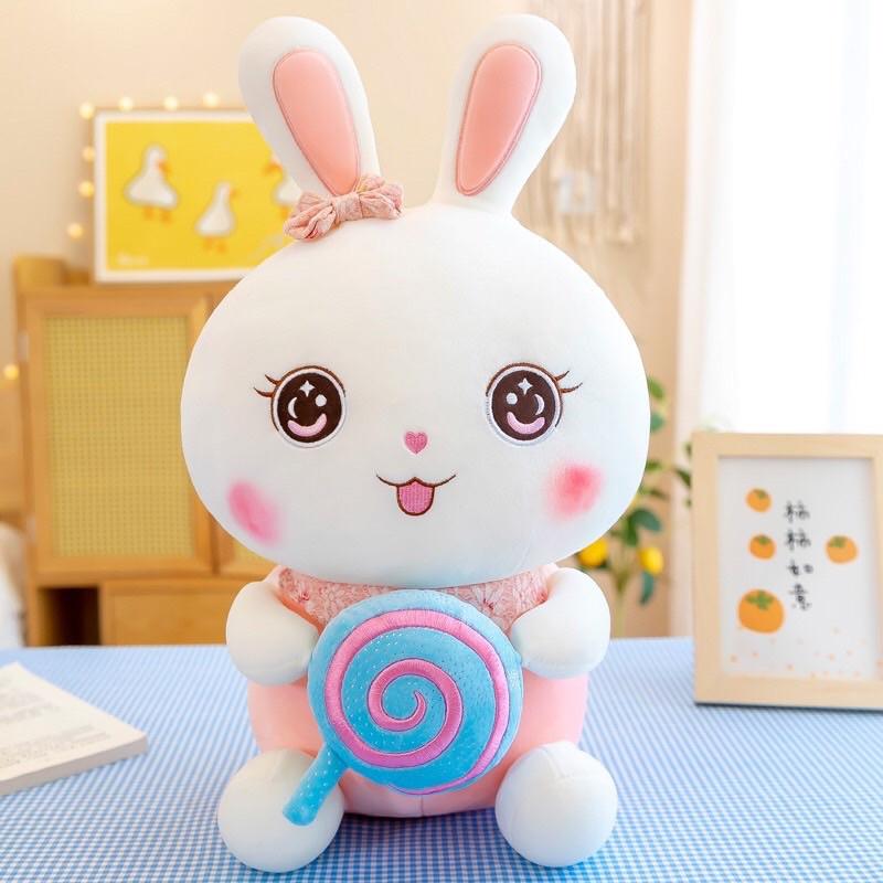 Thỏ bông ôm kẹo 50cm, 60cm