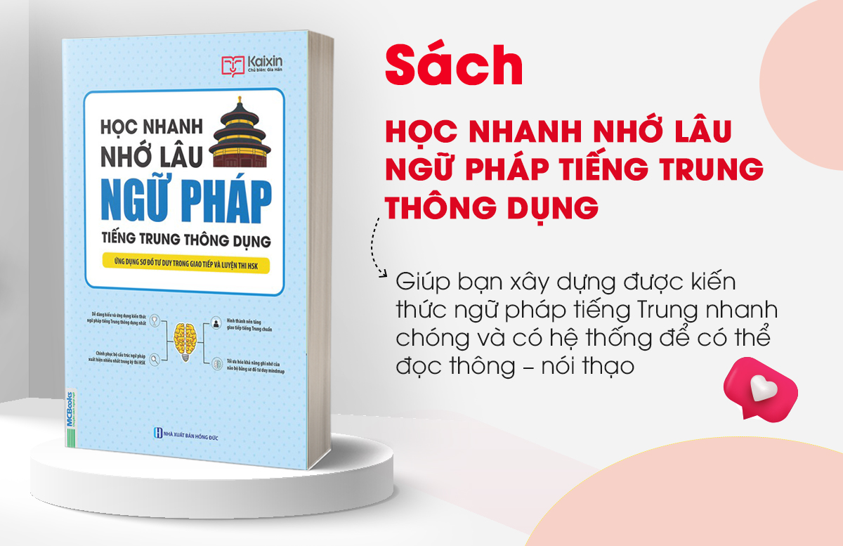 Sách Học Nhanh Nhớ Lâu Ngữ Pháp Tiếng Trung Thông Dụng - Ứng Dụng Sơ Đồ Tư Duy Trong Giao Tiếp Và Luyện Thi HSK