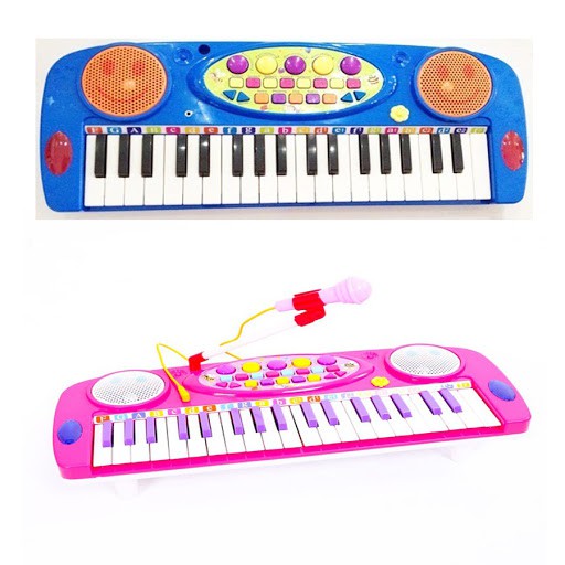 Đàn Organ Điện tử 37 phím, đàn Piano cho bé thỏa sức sáng tạo với âm nhạc - Tặng kèm micro thu âm chất lượng cao cho bé